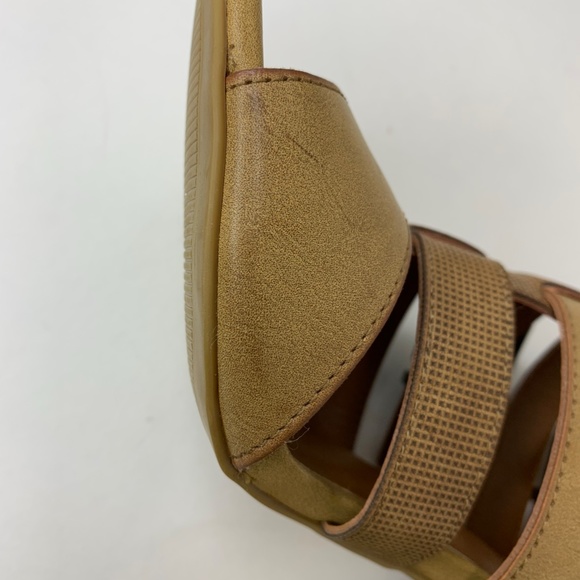 Dolce by Mojo Moxy Tan Chunky Sandals Stacked Heel Ankle Strap Women's S… - Picture 12 of 15